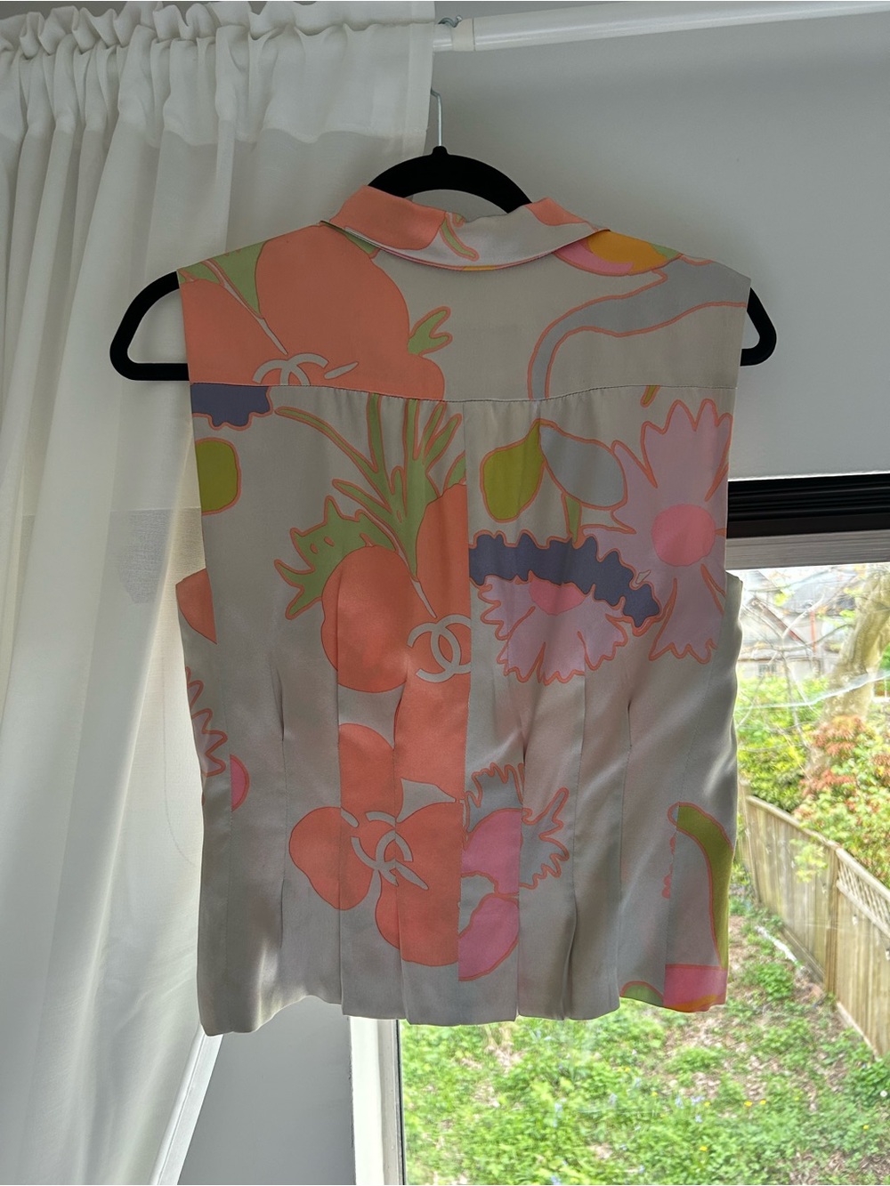 CHANEL Silk Logo Blouse - Picture 6 of 8